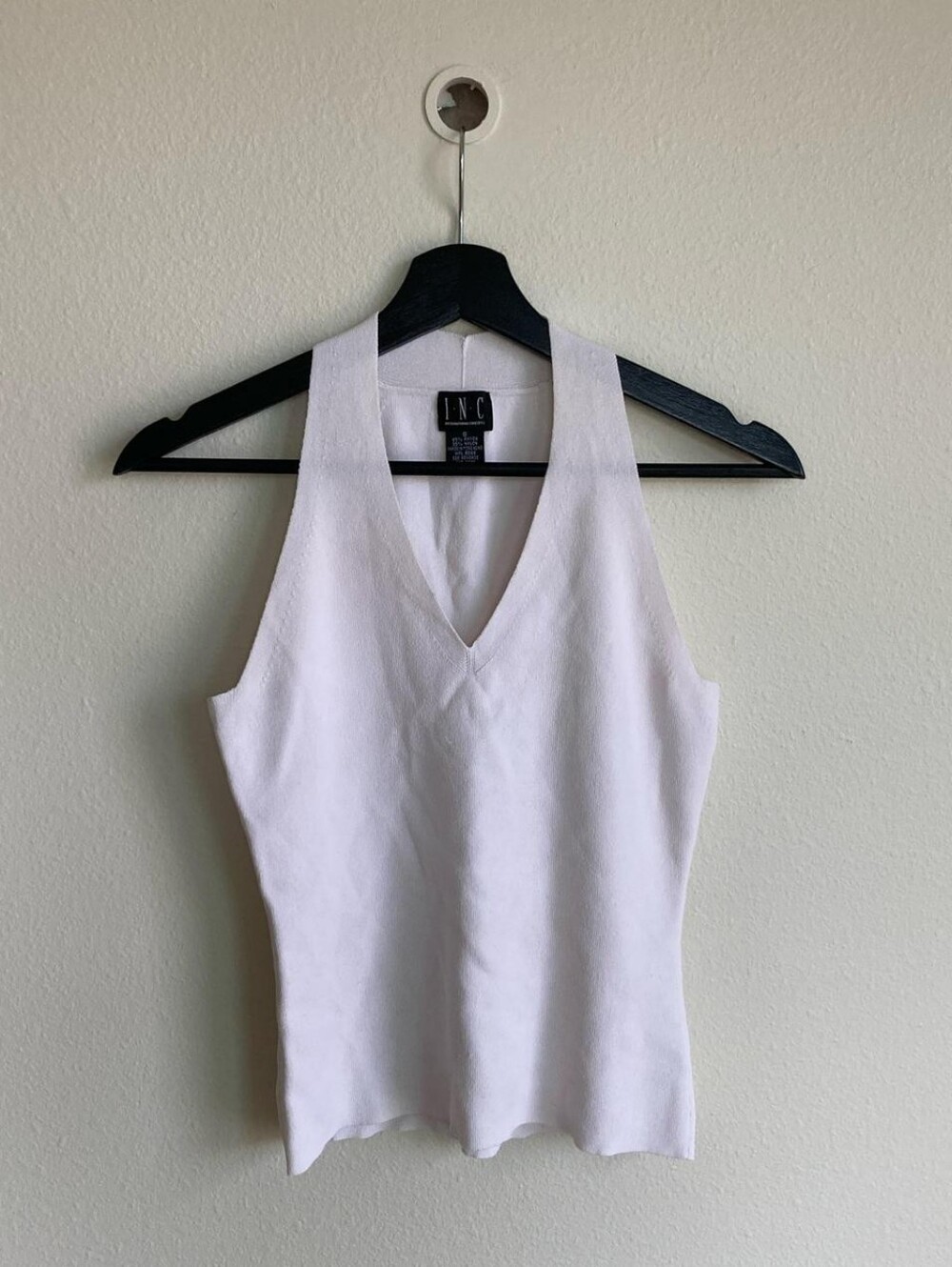 ❗INC White Knit Halter Top Small❗
